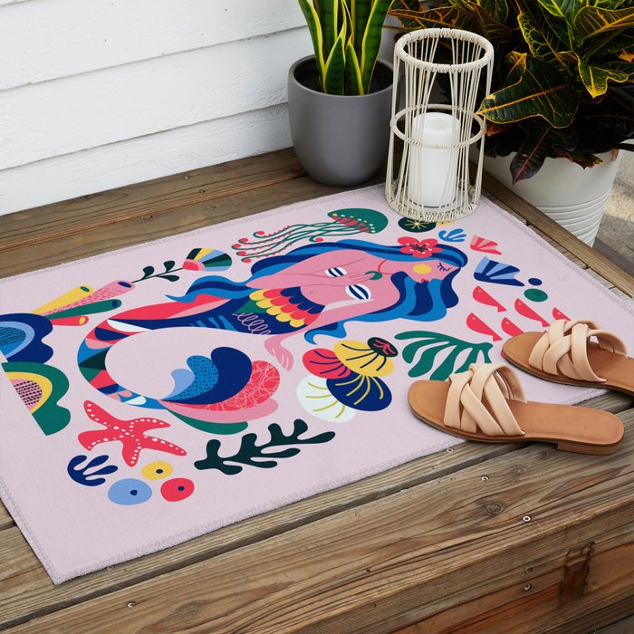 Mermaid Outdoor Rug Gallery Image 2