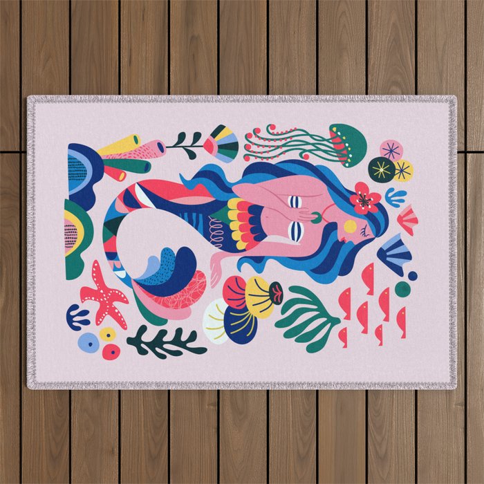Mermaid Outdoor Rug Gallery Image 1