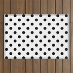 Black and white polka dots 1. Outdoor Rug Gallery Image 1