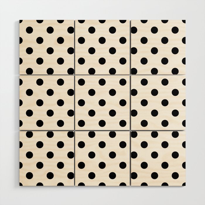 Black and white polka dots 1. Wood Wall Art Gallery Image 1