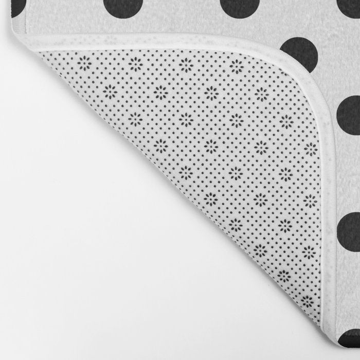 Black and white polka dots 1. Bath Mat Gallery Image 2