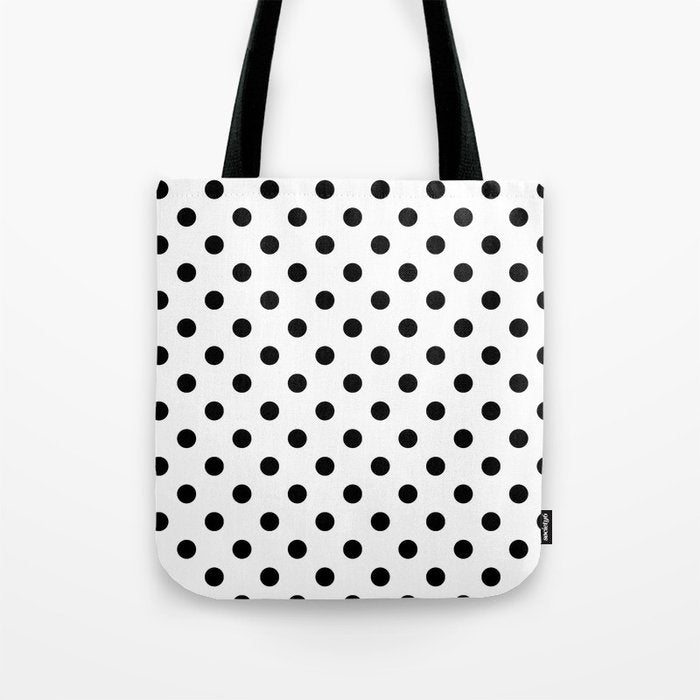 Black and white polka dots 1. Tote Bag Gallery Image 1