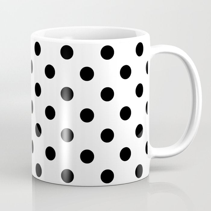 Black and white polka dots 1. Coffee Mug Gallery Image 1