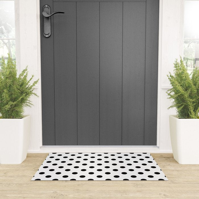 Black and white polka dots 1. Welcome Mat Gallery Image 3