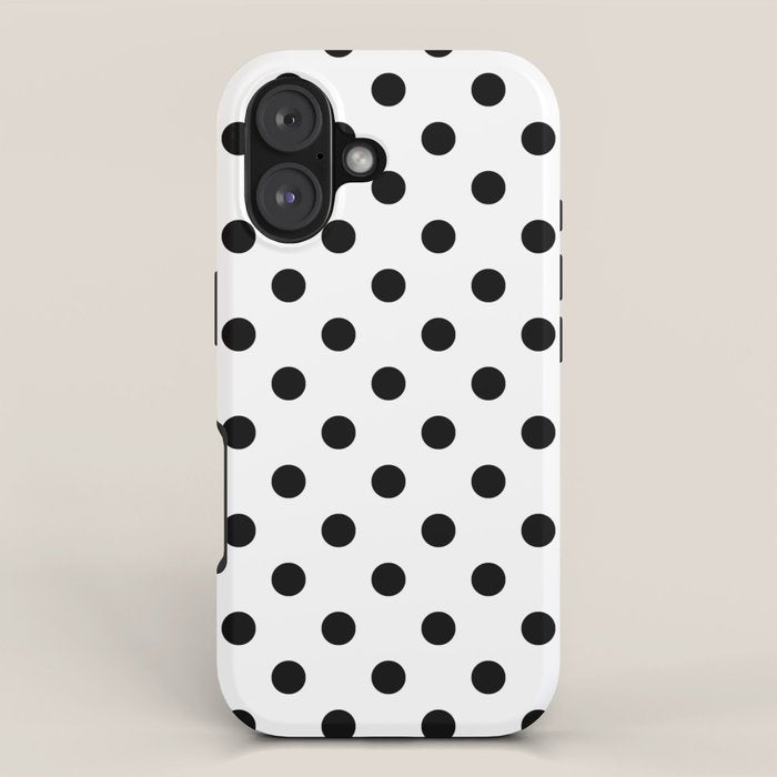 Black and white polka dots 1. iPhone Case Gallery Image 1