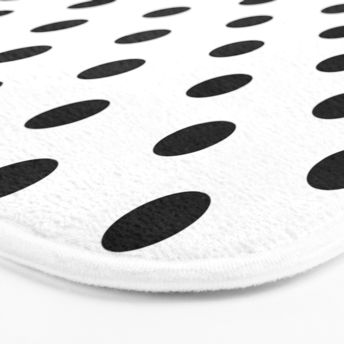 Black and white polka dots 1. Bath Mat Gallery Image 3