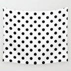 Black and white polka dots 1. Wall Tapestry Gallery Image 4
