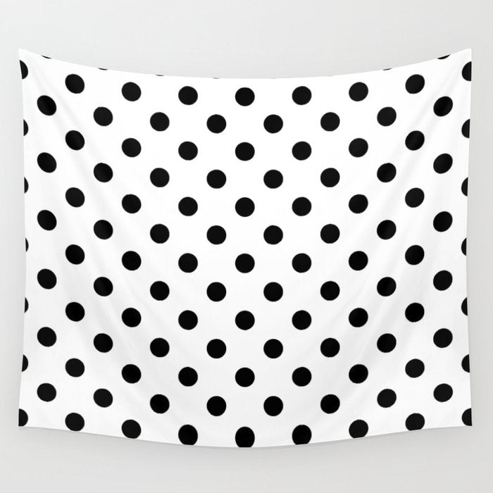 Black and white polka dots 1. Wall Tapestry Gallery Image 4