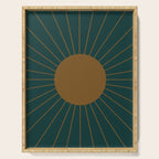 Minimal Sunrays - Teal Serving Tray Gallery Image 1