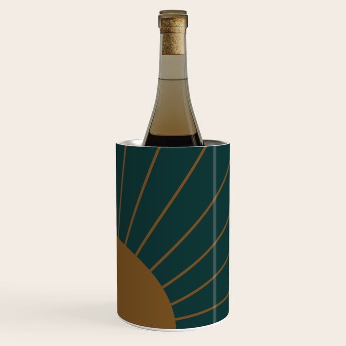 Minimal Sunrays - Teal Wine Chiller Gallery Image 3
