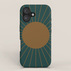 Minimal Sunrays - Teal iPhone Case Gallery Image 1