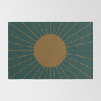 Minimal Sunrays - Teal Rug Gallery Image 2
