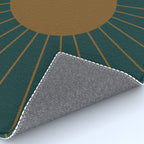 Minimal Sunrays - Teal Rug Gallery Image 4