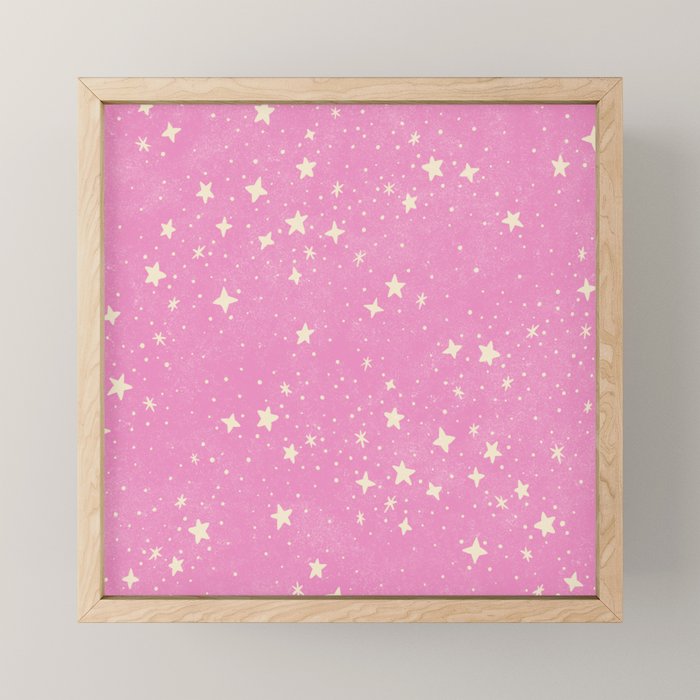 Stars - Pink Mini Art Print Gallery Image 1