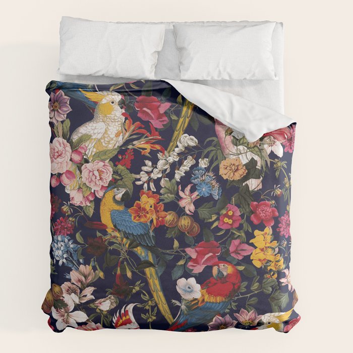 Tropical Birds of the Jungle Duvet Cover Gallery Image 2