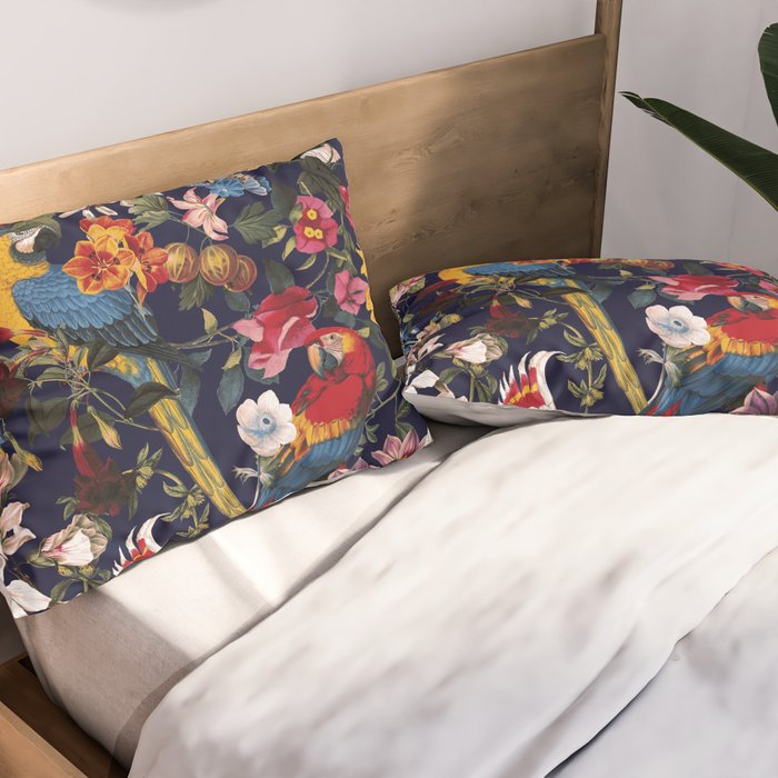 Tropical Birds of the Jungle Pillow Sham Gallery Image 2