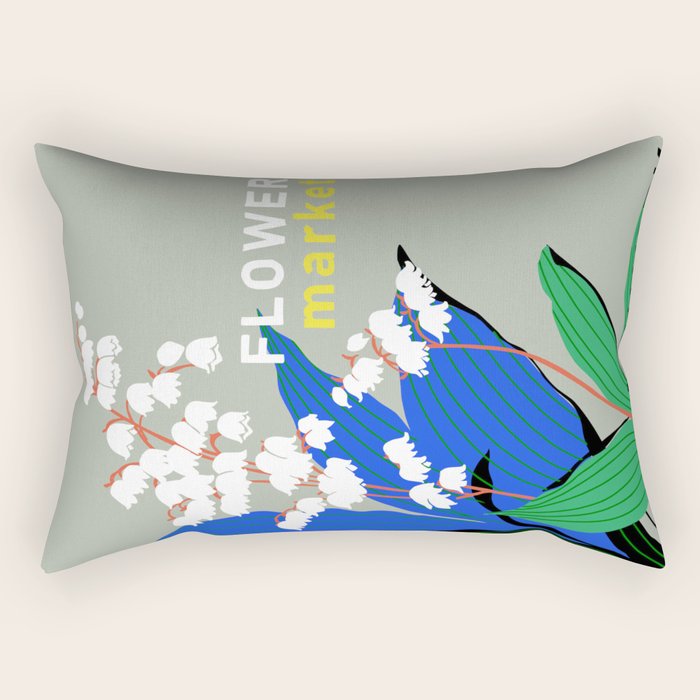 Flower Market New York Rectangular Pillow Gallery Image 1