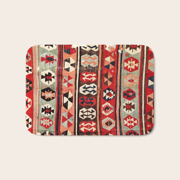 Mut  Antique Mersin Turkish Kilim Print Bath Mat Gallery Image 1