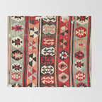 Mut  Antique Mersin Turkish Kilim Print Throw Blanket Gallery Image 2