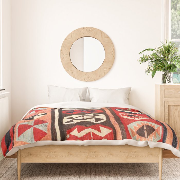 Mut  Antique Mersin Turkish Kilim Print Duvet Cover Gallery Image 3