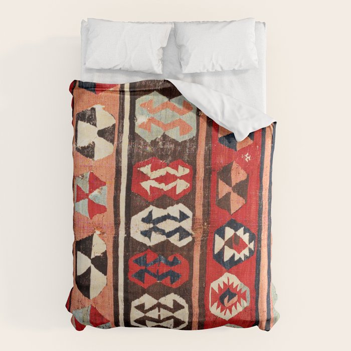 Mut  Antique Mersin Turkish Kilim Print Duvet Cover Gallery Image 1