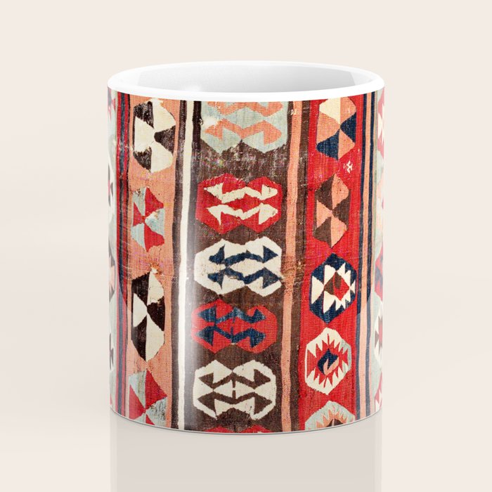 Mut  Antique Mersin Turkish Kilim Print Coffee Mug Gallery Image 4