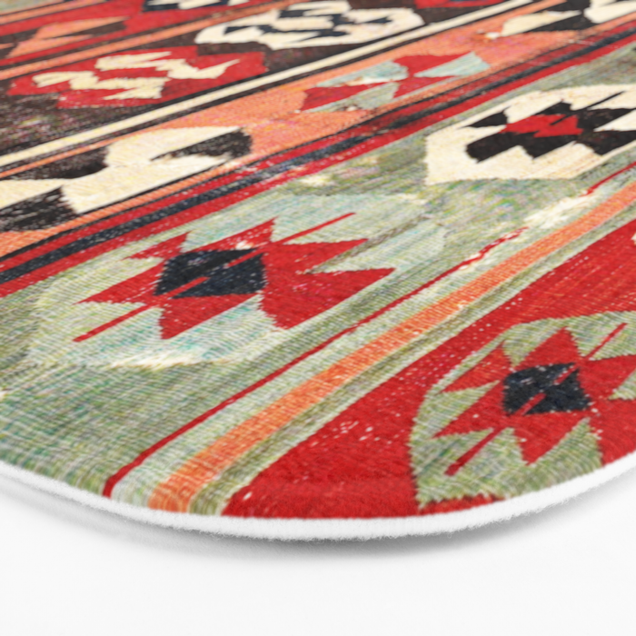 Mut  Antique Mersin Turkish Kilim Print Bath Mat Gallery Image 3