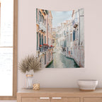 Venice Canal #1 - Italy Travel Photography Wall Tapestry Gallery Image 2