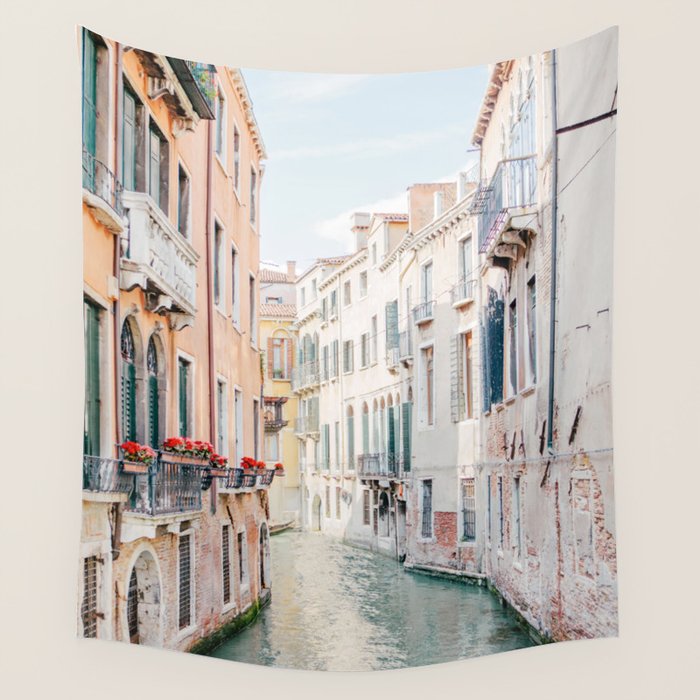 Venice Canal #1 - Italy Travel Photography Wall Tapestry Gallery Image 4