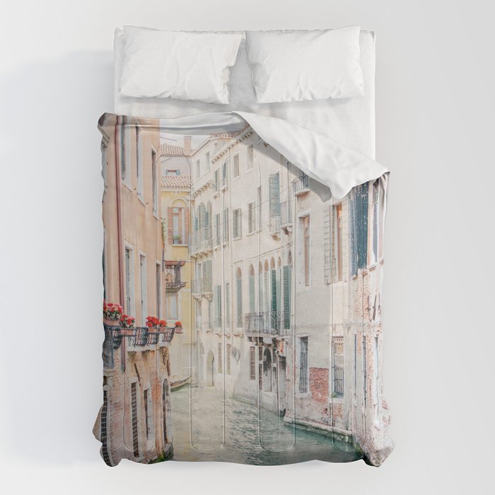 Venice Canal #1 - Italy Travel Photography Comforter Gallery Image 1