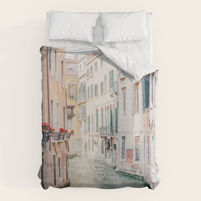 Venice Canal #1 - Italy Travel Photography Duvet Cover Gallery Image 1