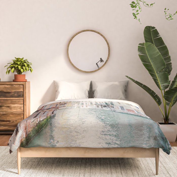 Venice Canal #1 - Italy Travel Photography Comforter Gallery Image 3