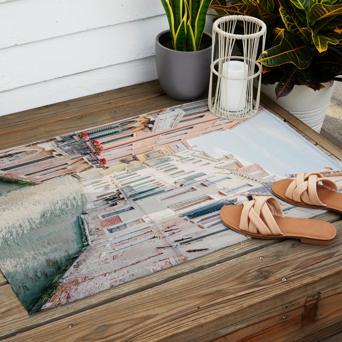 Venice Canal #1 - Italy Travel Photography Outdoor Rug Gallery Image 2