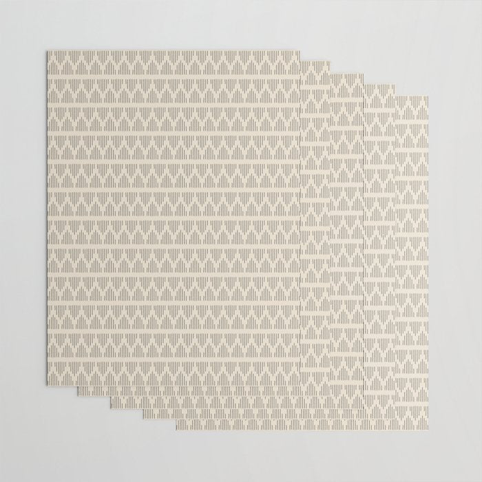 Modern Mudcloth 3, Black on Cream Wrapping Paper Gallery Image 3
