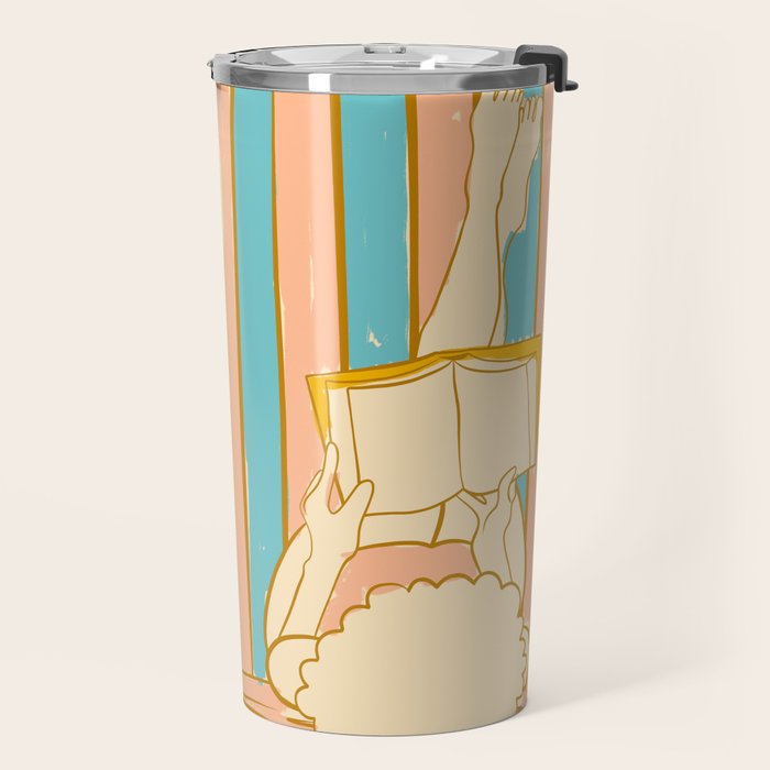 Portrait of a Woman Reading - Quiet Time 4 Travel Mug Gallery Image 2
