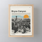 US National Park Retro Poster Bryce Canyon Utah Mini Art Print Gallery Image 1