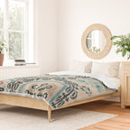 Ferghana Suzani  Northeast Uzbekistan Embroidery Print Duvet Cover Gallery Image 2