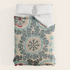 Ferghana Suzani  Northeast Uzbekistan Embroidery Print Duvet Cover Gallery Image 6