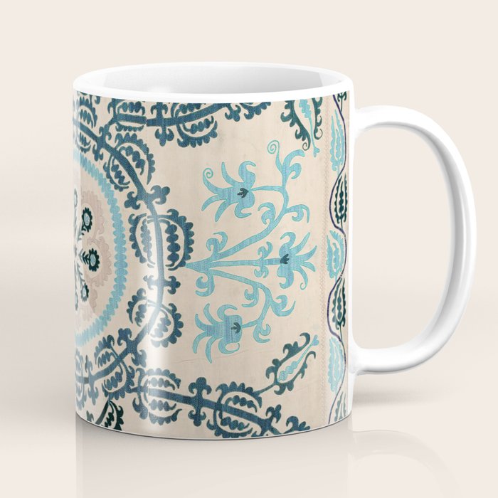 Ferghana Suzani  Northeast Uzbekistan Embroidery Print Coffee Mug Gallery Image 1