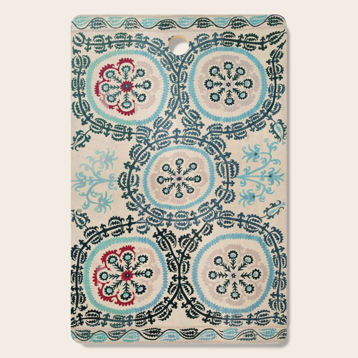 Ferghana Suzani  Northeast Uzbekistan Embroidery Print Cutting Board Gallery Image 1