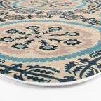 Ferghana Suzani  Northeast Uzbekistan Embroidery Print Bath Mat Gallery Image 3