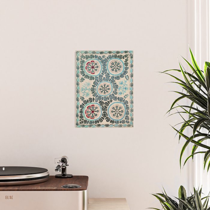 Ferghana Suzani  Northeast Uzbekistan Embroidery Print Poster Gallery Image 2