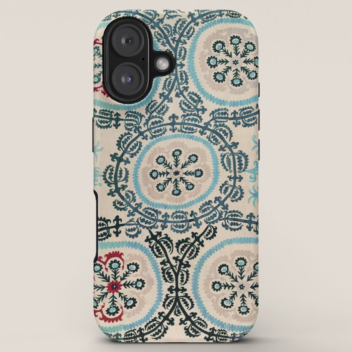 Ferghana Suzani  Northeast Uzbekistan Embroidery Print iPhone Case Gallery Image 5