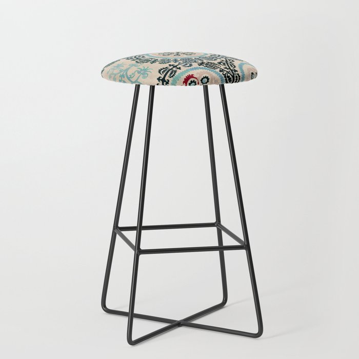 Ferghana Suzani  Northeast Uzbekistan Embroidery Print Stool Gallery Image 1