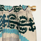 Ferghana Suzani  Northeast Uzbekistan Embroidery Print Window Curtain Gallery Image 2