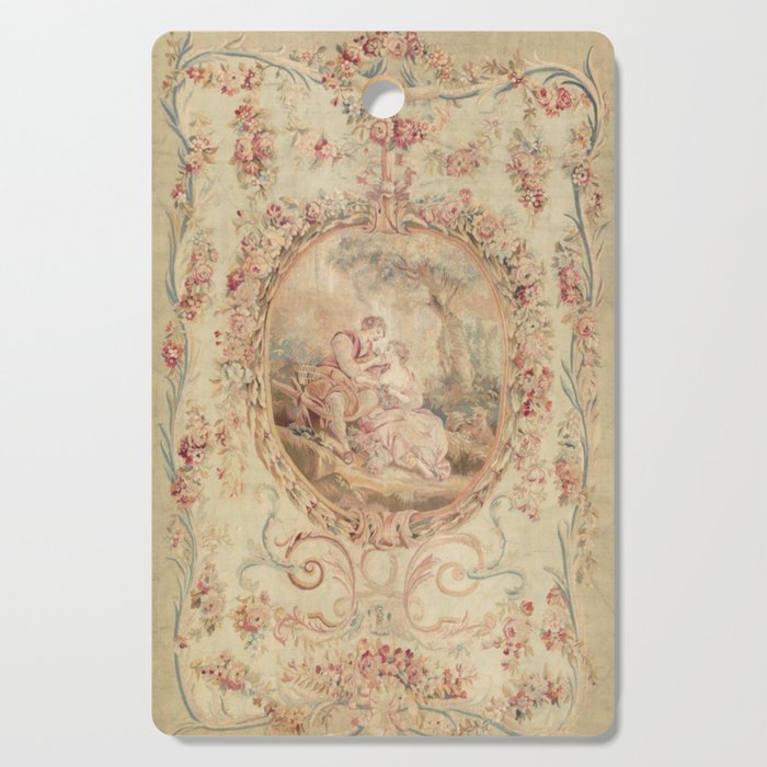 Antique 18th Century Louis XV Romantic Lovers French Beauvais Tapestry Cutting Board Gallery Image 1