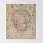 Antique 18th Century Louis XV Romantic Lovers French Beauvais Tapestry Throw Blanket Gallery Image 2