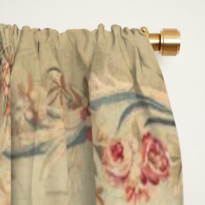 Antique 18th Century Louis XV Romantic Lovers French Beauvais Tapestry Window Curtain Gallery Image 2