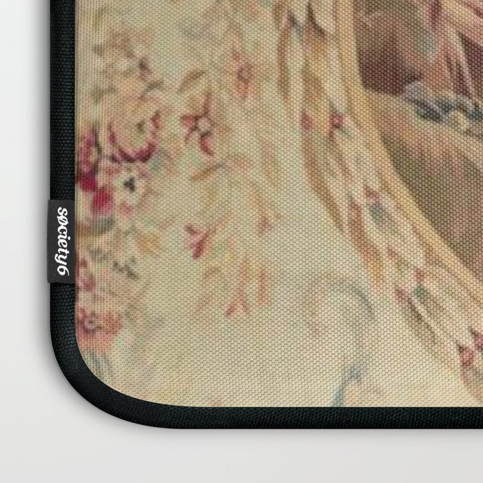 Antique 18th Century Louis XV Romantic Lovers French Beauvais Tapestry Laptop Sleeve Gallery Image 3