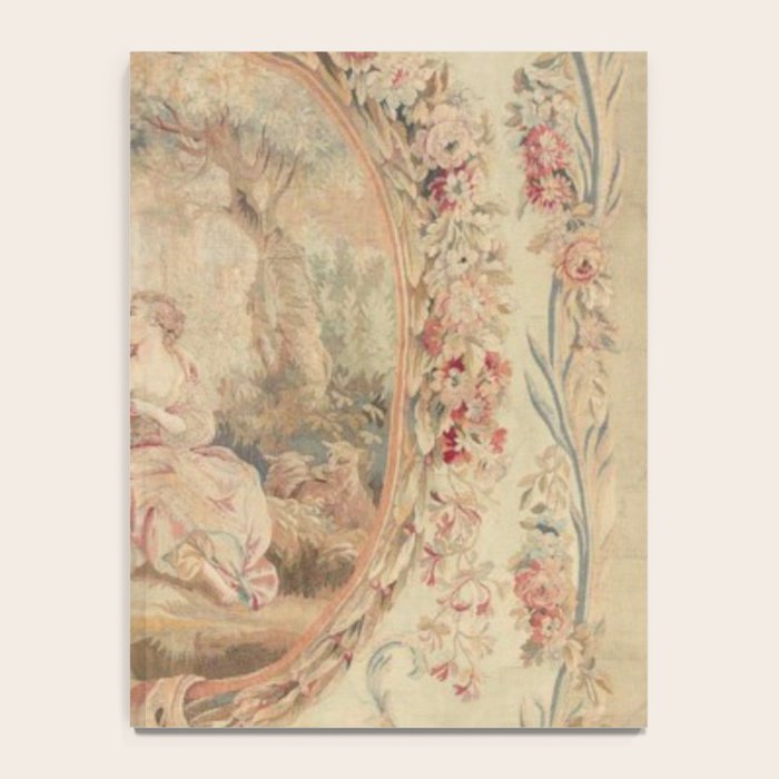 Antique 18th Century Louis XV Romantic Lovers French Beauvais Tapestry Notebook Gallery Image 4